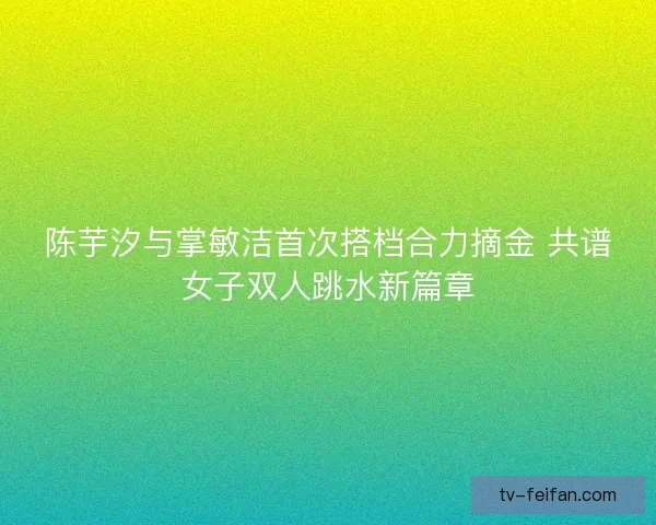 陈芋汐与掌敏洁首次搭档合力摘金 共谱女子双人跳水新篇章 陈芋汐与掌敏洁首次搭档合力摘金 共谱女子双人跳水新篇章