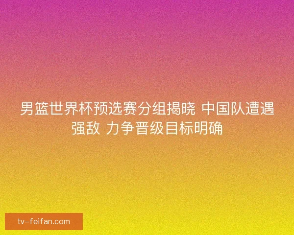 男篮世界杯预选赛分组揭晓 中国队遭遇强敌 力争晋级目标明确 男篮世界杯预选赛分组揭晓 中国队遭遇强敌 力争晋级目标明确